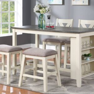 Counter high dining table with chairs