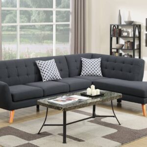 Sectional Sofa in charcoal gray