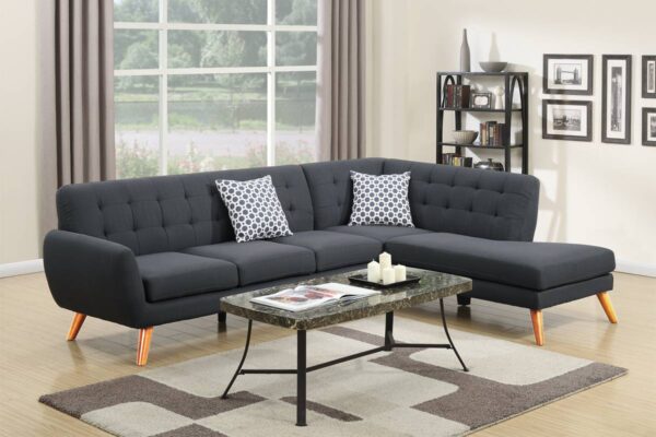 Sectional Sofa in charcoal gray