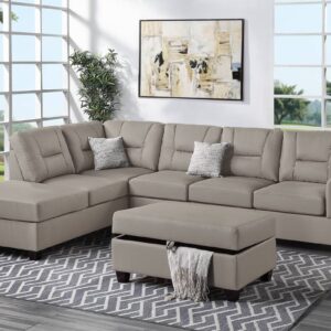 Sectional with reversible chaise