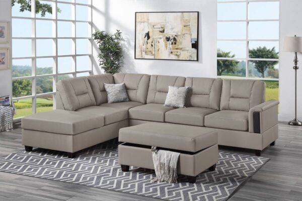 Sectional with reversible chaise