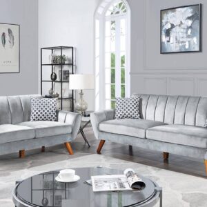 Dark Grey Sofa and Loveseat