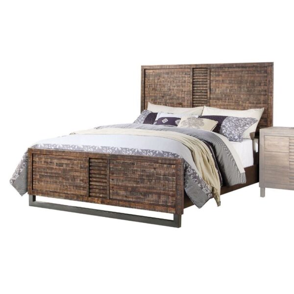 Andria QUEEN BED Reclaimed Oak Finish