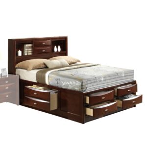 Ireland EK BED WITH STORAGE Espresso Finish