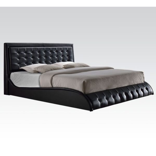 Tirrel QUEEN BED Black PU