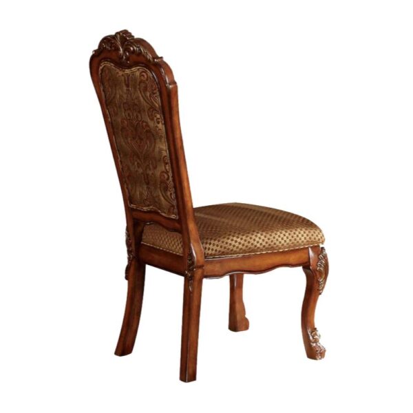 Dresden SIDE CHAIR (SET-2) Fabric & Cherry Oak Finish