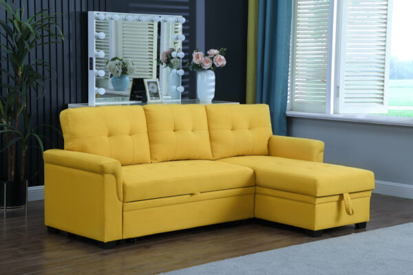 Peel L-shape Sectional in yellow