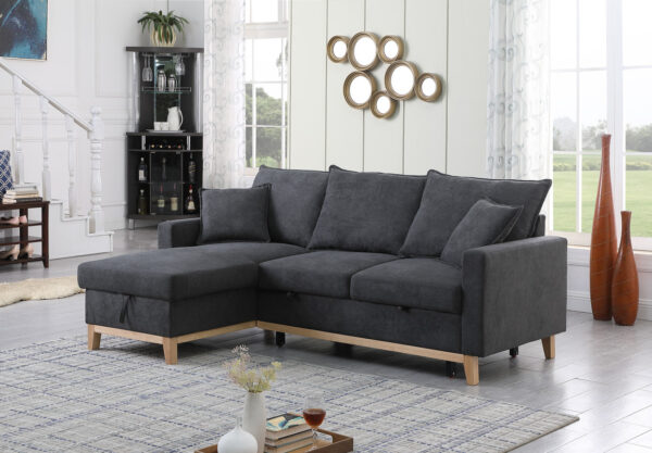 Pyrgi Modern Reversible Sleeper Sectional Sofa