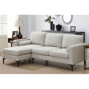 Barnsley Modern Sectional Sofa in Beige Chenille