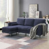 Barnsley Modern Sectional Sofa in Blue Chenille