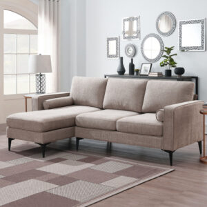 Barnsley Modern Sectional Sofa in Camel Chenille