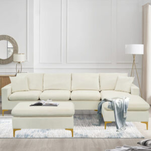 Yvoire L-Shape Elegant Sectional Sofa