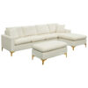 Yvoire L-Shape Elegant Sectional Sofa ( Cream White )