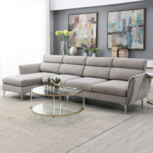 Esher L-Shape Sectional Sofa Couch Gray