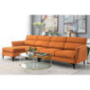 Esher L-Shape Sectional Sofa Couch Orange