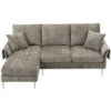 Margate Espresso Convertible Sectional Sofa in Chenille Fabric