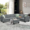 Manarola L-Shape Sectional Sofa Grey