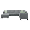 Manarola L-Shape Sectional Sofa Gray