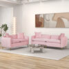 Harlow 2-Piece Sofa Set Love seat in Pink