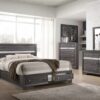 king-size bedroom, grey bedroom set,