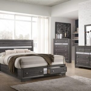 king-size bedroom, grey bedroom set,