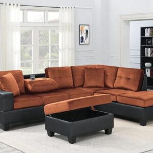 brown sectional. livingroom sofa, big size sofa