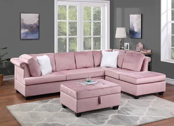 Furniture. Living room set, sectional sofa withy ottoman