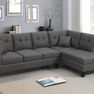 Modern sectional, 2-pc with accent pillows ,living room