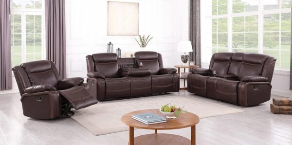 3-piece sofa set, living room, recliner