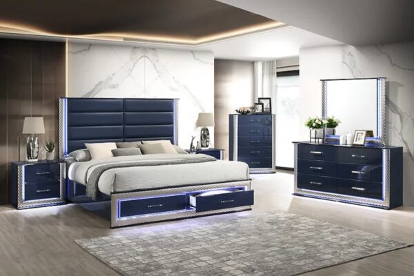 Modern LED Platform, Queen Bedroom Set