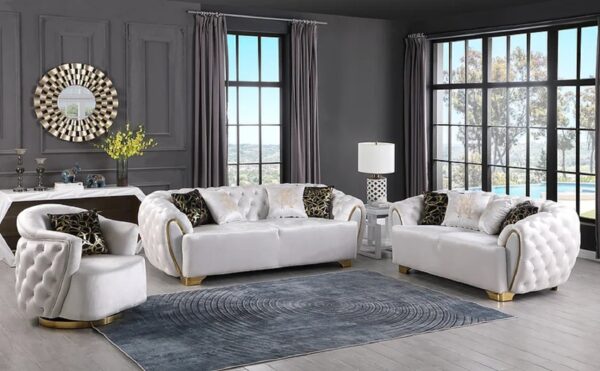 Tufted 3-Piece Sofa Set, furniture, modern style