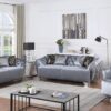 Tufted 2-piece sofa set. furniture. modern style.two tone