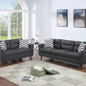 Black, sofa set, elegant