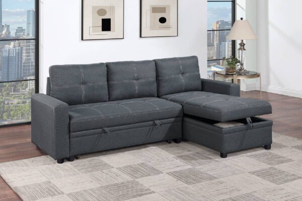 Reversible ,Sleeper,, Sectional, Convertible, furniture,with storage