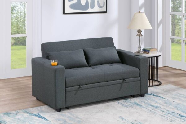 Convertible Sofa Bed with Built-in Cup Holders