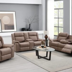 Luxurious 3-piece reclining sofa set