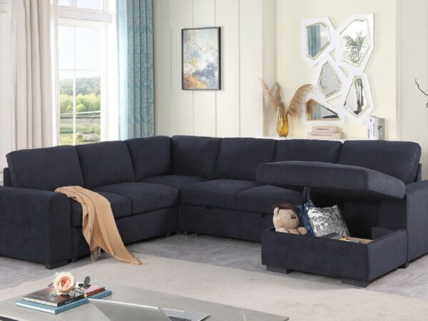 Right-Facing Storage Chaise, sleeper sectional