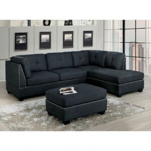 Transitional Dark Gray Sectional Sofa