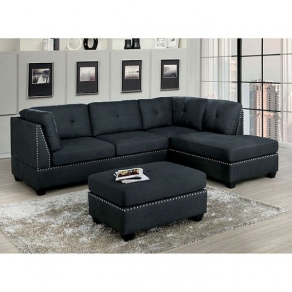 Transitional Dark Gray Sectional Sofa